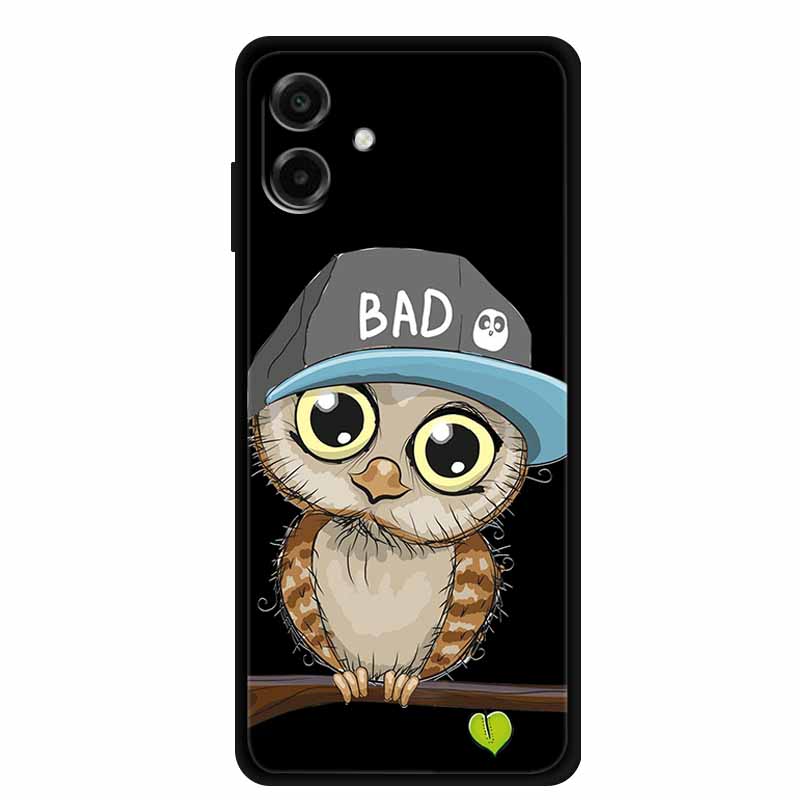 3D Silicone Case For Samsung Galaxy A07 4G Case Relief Emboss Flowers Black Soft Back Cover Coques For Samsung Galaxy A17 Cases