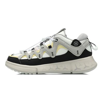LiNing Wu Dao 2.3 Low Top Retro Basketball Shoes Kids Sneakers White Black YKCR006-1