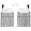 Wall Mounted Washbasin Vanity in Grey Sonoma