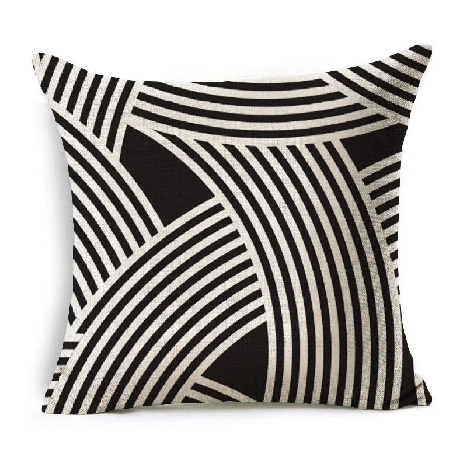 Черная и геометрическая узорная ткань льняная хлопковая декоративная подушка водонепроницаемая клеенка автомобильная диван кровать декоративная наволочка-,(1) 30x30cm