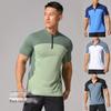 OEING Men's Half-Zip Quick-Dry Running T-Shirt