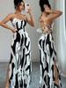 Summer New Hot-selling Women's Clothing European and American Style Fashion Printing Sexy Suspender Dress