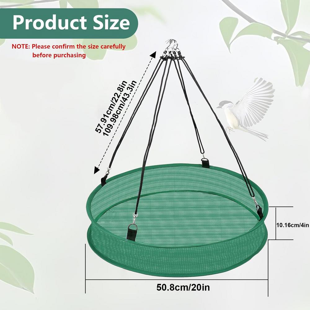Bird Seed Catcher Tray Simple Installation Hanging Tray Universal Bird Feeder Practical Feeder Hanging Hoop