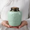 Chinese Style Large Capacity Ceramic Tea Storage Cans Sealed Pot For Kitchen Spices Organizer Celadon Porcelain Tea Coffee Jars