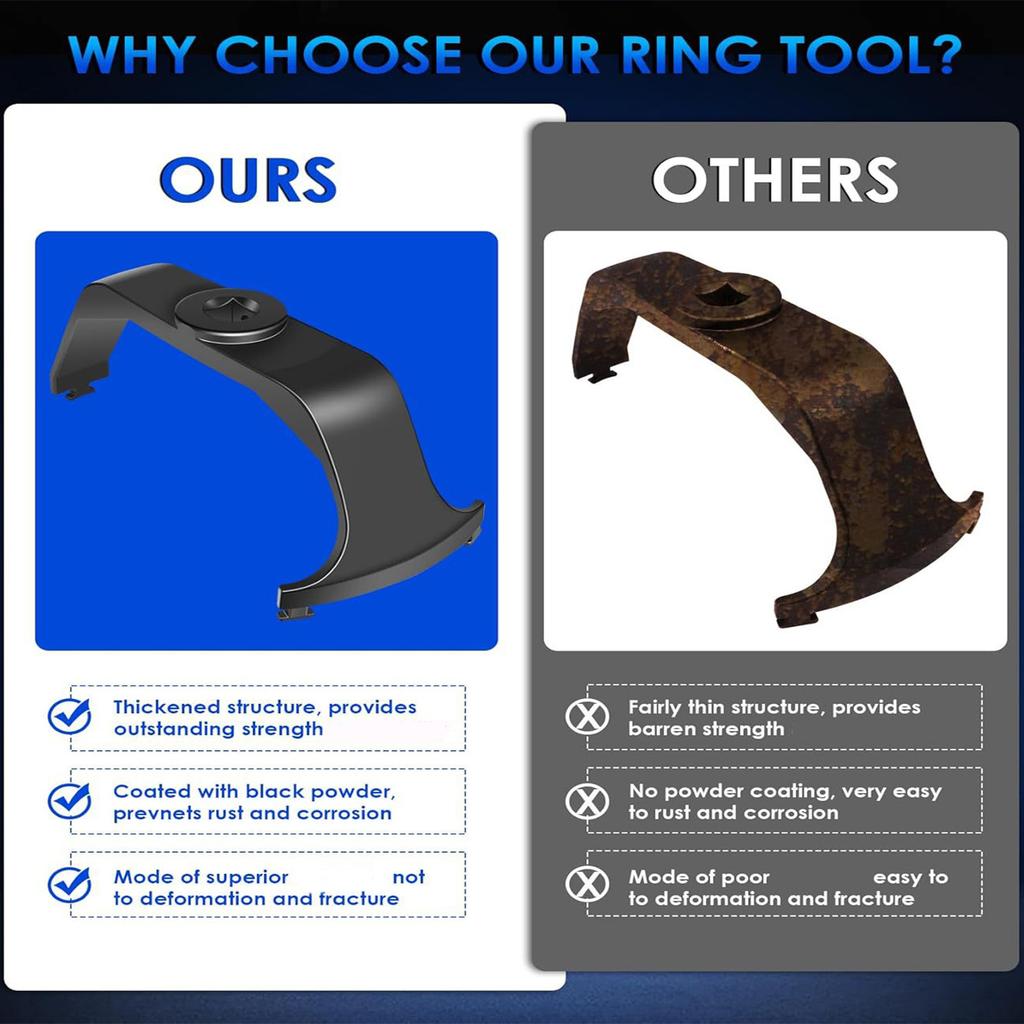 Oil Pump Sensers Removal and Installation Tool with 1/2in Square Drive Oil Tank Lock Rings Tool 6599 Aluminum