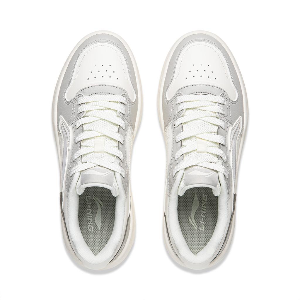 Li Ning Floating Boat Low top Skateboard Shoes Women's White Gray AGCW210-2