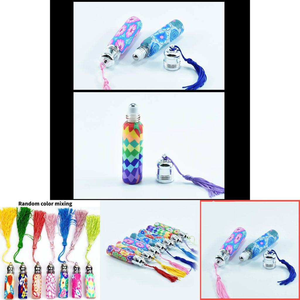 Glass Refillable 6ml Empty Perfume Essential Oil Roll On Roller Bottle Travel