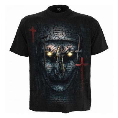 The Nun Unisex Adult Skull Illusion Back Print T-Shirt