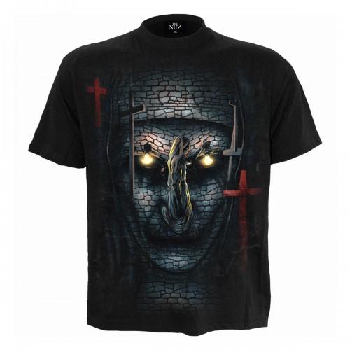 The Nun Unisex Adult Skull Illusion Back Print T-Shirt