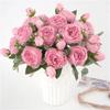 Realistic Touch Artificial Flowers Long Stem Fake Roses  Home Wedding Bridal