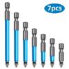 7pcs 1/4" 6.35mm PH2 Anti Slip Electric Screwdriver Hex Shank Alloy Steel Magnetic Cross Phillips Head Screwdriver Bit Set