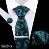 Men's Premium Polyester Tie, Pocket Square & Cufflink Set for Formal Events