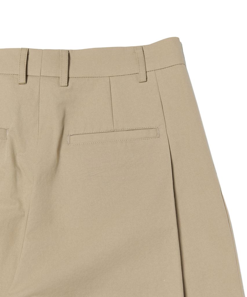 TEN PAST SEVEN Pleated Cotton Pants - Beige