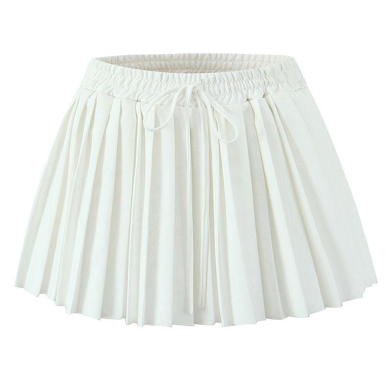 

Strips Yield up Fancy Elegant Double Breasted Suit Outwear Vest Vest A- line Skirt Pleated Skirt Three-Piece Suit Milky White overskirt (Fashion Tape) M