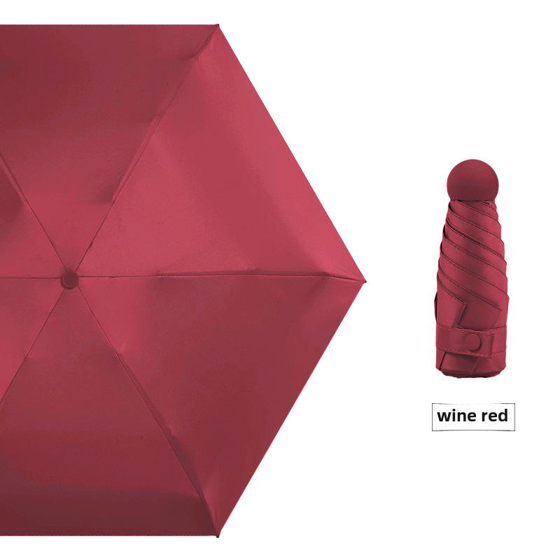 Umbrelă compactă de damă cu ștanțare aurie: Protecție UV, pliabil portabil, pentru soare și ploaie