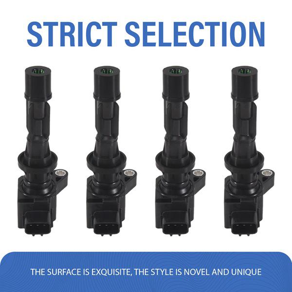 Ignition Coil: Compatible with Mazda 3, 6 GH8, MX-5, CX-7 - Set of 4 (L3G218100A, 6M8G12A366)