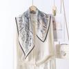 Silk Double Crepe Silk Scarf Women's Spring Fashion Versatile 70 Medium Square Scarf Sunscreen Multifunctional 100% Mulberry Silk Scarf