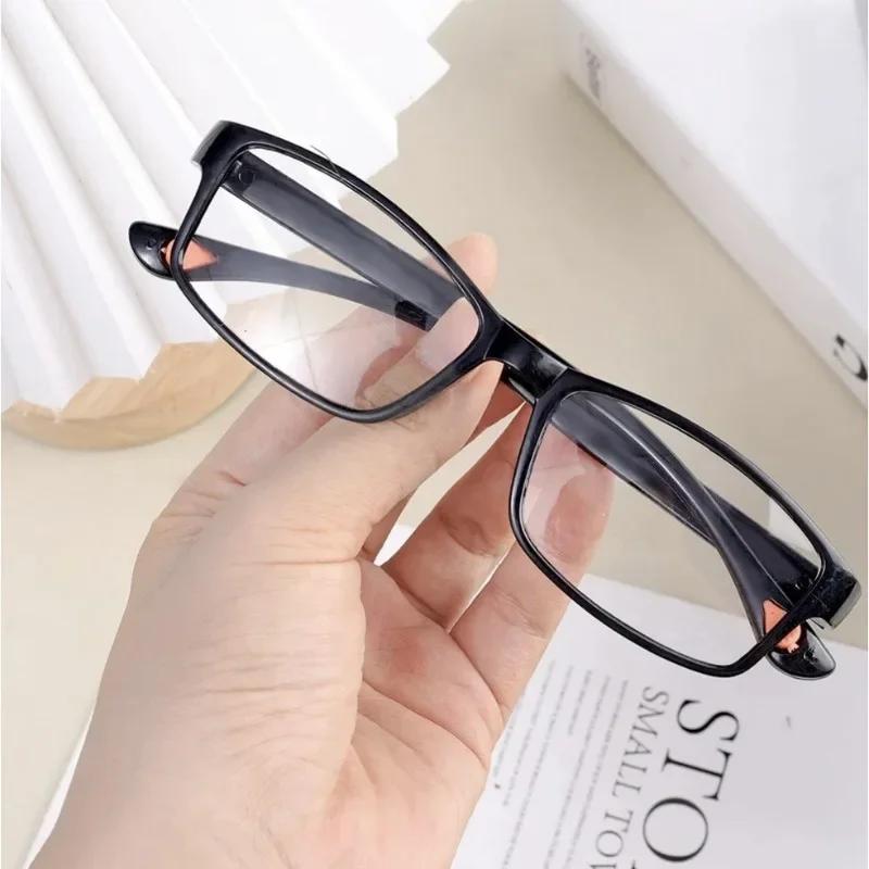 Classic Anti Blue Light Reading Glasses Transparent Black Frame Unisex Vintage Computer Hyperopia Glasses1.0 1.5 2.0 2.5 3.5 4.0