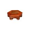 Hand Carved Hexagon Wood Base Teapot Stand Wooden Display Stand Display Base Rack  Living Room