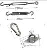 Stainless Steel Sun Shade Sail Hardware Kit: Latch, Turnbuckle, and Square Diamond Buckle