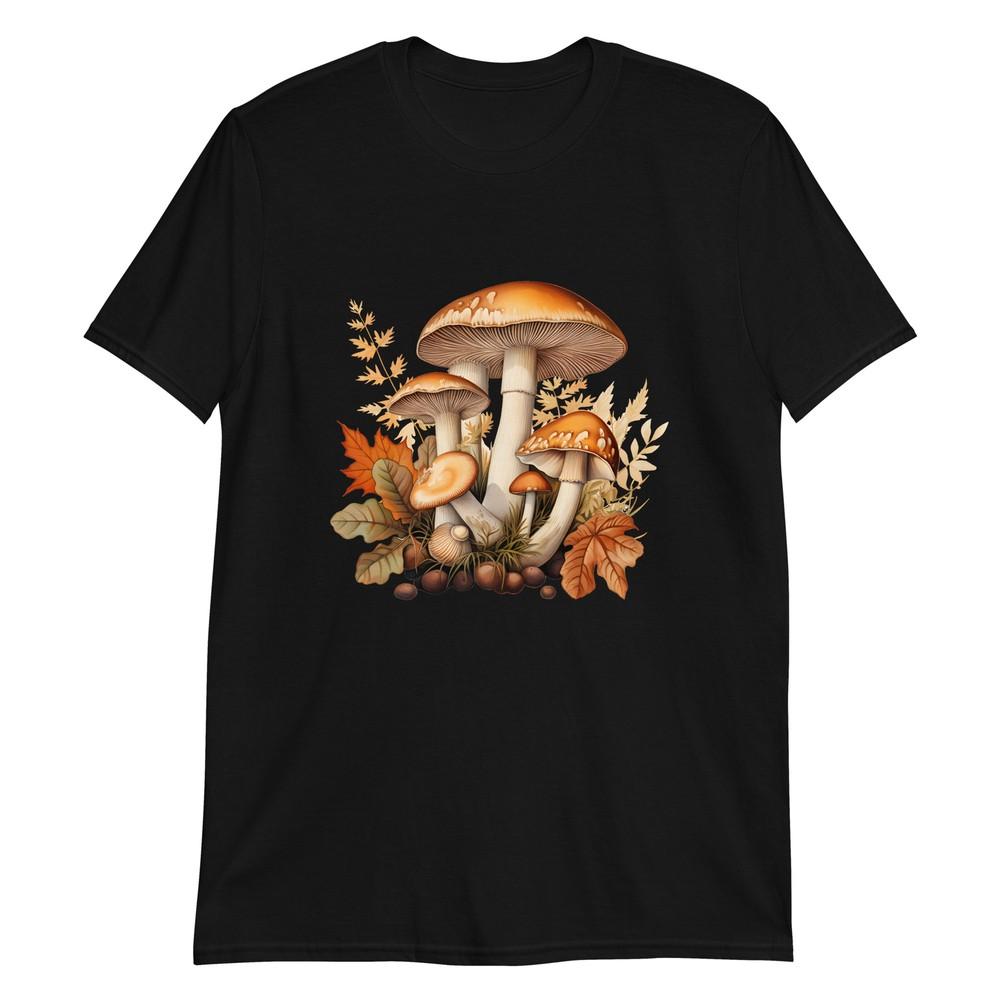 Autumn Harvest - Mushrooms and Leaves T-Shirt