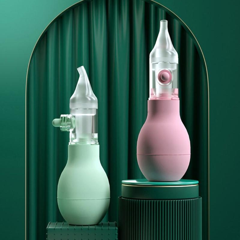 Soft Nasal Aspirator for Baby Nose Vacuum Suction Manual Nose Aspirator Nasal Cleaning Tool Backflow-proof Nose Sucker