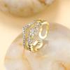 Hot Selling Double-layer V-shaped Open Ring, Fashionable, Personalized and Versatile Rings