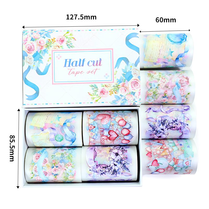 Die-cut PET Washi Tape Set: Coffee Theme, European & American Style for Journaling & Decoration