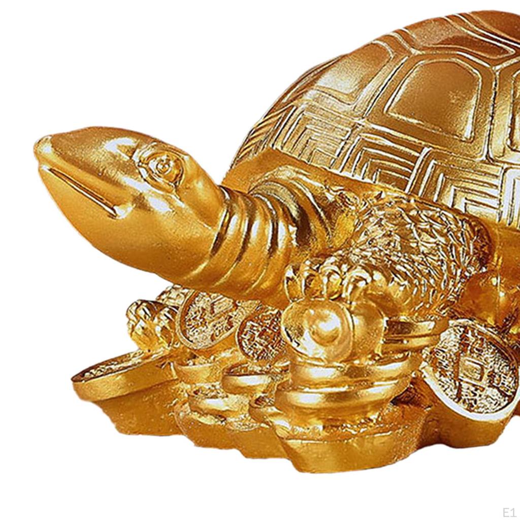 Elegant Resin Turtle Figurine for Home Office Decor