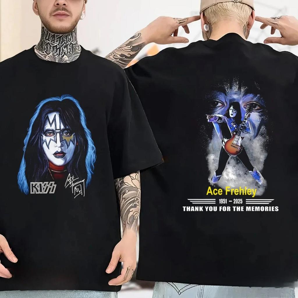 Y2k Top New Ace Frehley Legendary 1951-2025 Memorial Tribute TShirt Multicolors High-end Luxury Is for Both Men and Women Unisex