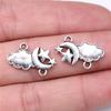 10pcs Charms Moon Antique Silver Color Moon Charms Pendants For Bracelets Moon And Star Charms Wholesale