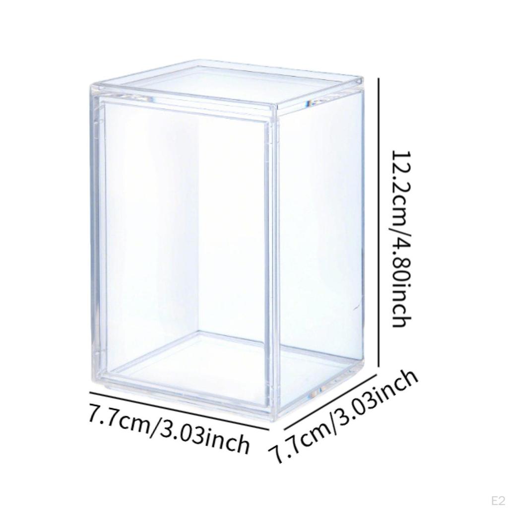 Acrylic Display Case Doll Box Showcase Storage Organizer for Office Desk