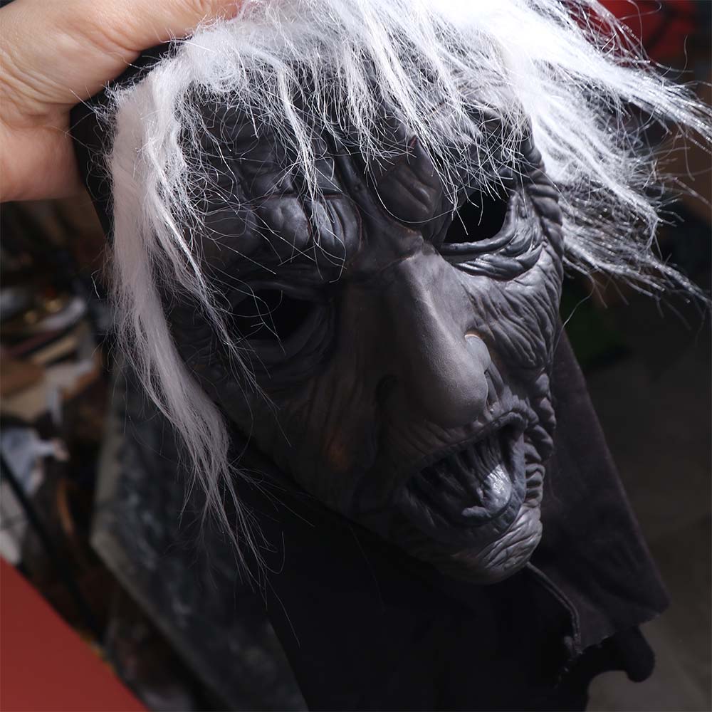 Black Tongue Halloween Ghost Witch Mask Latex Party Cosplay Props Costume Props