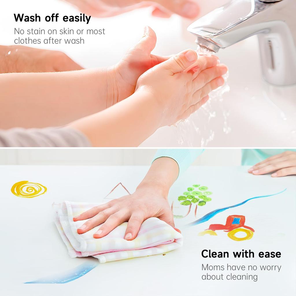 Shuttle Art Finger 14 Includes Doodle and for Finger and Art and Painting Tools Paints, Colors, 53-Piece Set, 60ml, Book, Brush, Palette, Water-Based,