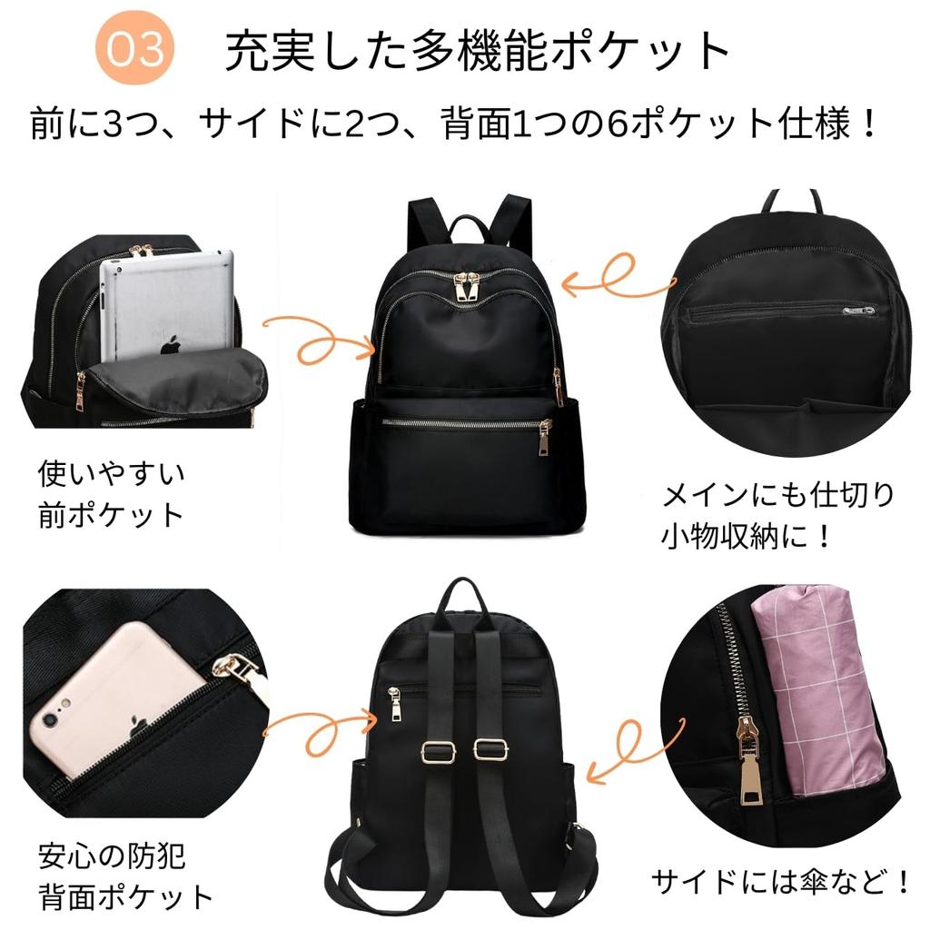 Women's Mini Backpack, A4 Size, 13-inch Laptop Capacity, Back Zipper, Anti-Theft, Lightweight, Large Capacity (15L), 5 Pockets, Perfect for Commuting