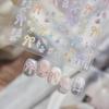 Tomoni Flexible Fresh-Style Watercolor Bow Nail Stickers - Exquisite Thin Nail Art Decorations