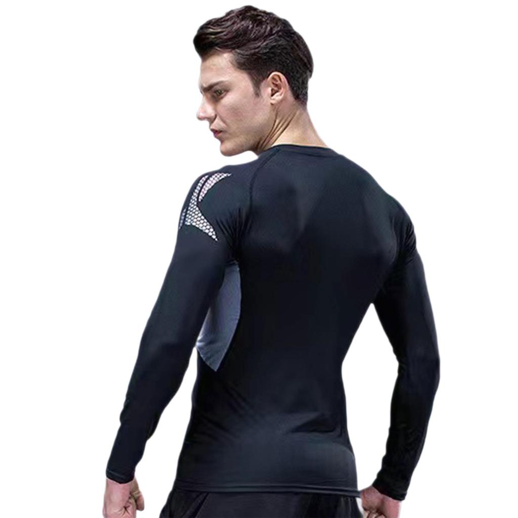 GYMSHARK Men's Quick Dry Long Sleeve Compression Training Shirt