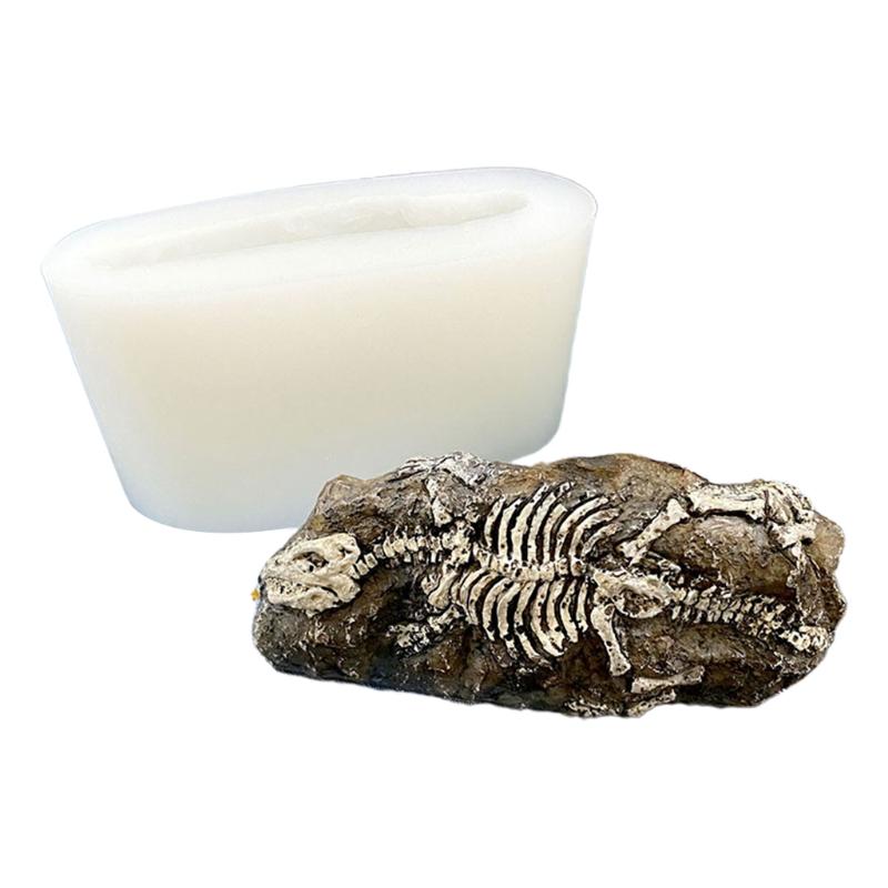 Stereoscopic Dinosaur Fossils Silica Gel Mold Make Scented Figure Candles Wax Table Ornament Soap Pendant Bachelor Party
