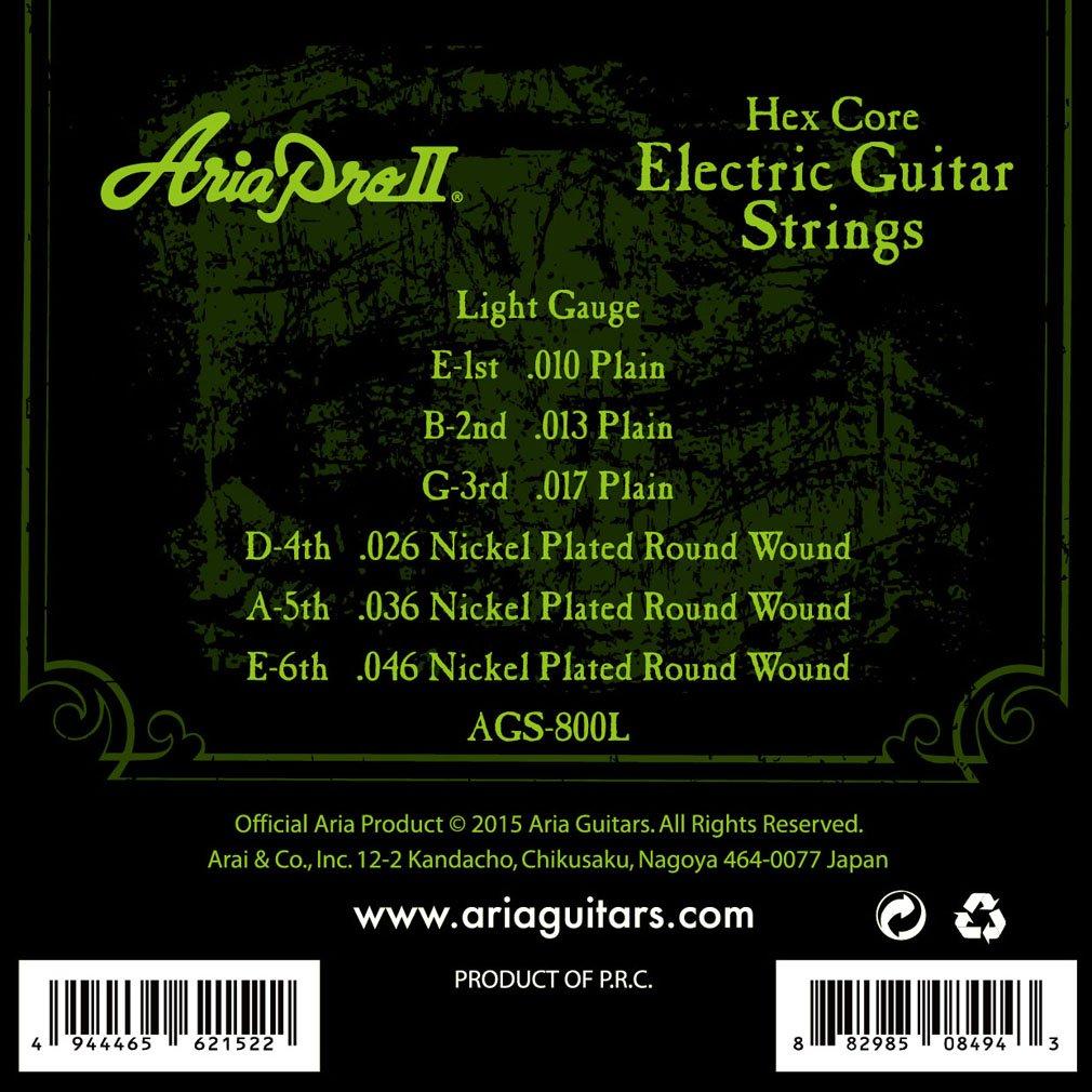 AriaProII Electric Guitar Strings Light Light 10-46 AGS-800L