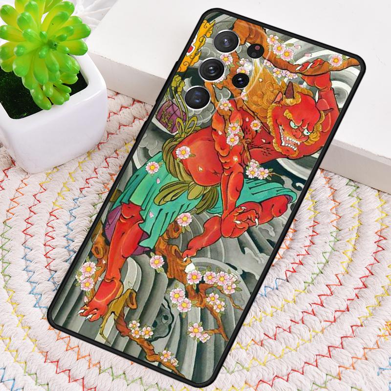 Samurai Demon TPU Phone Case For Samsung Galaxy Note 10 Pro S26 S25 S24 S23 S22 Ultra Plus S21 FE S20 Shockproof Cover