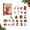 Acrylic Surprise Blind Box 2026 Christmas Baking Advent Calendar, 24-Day 2D Ornament Set 24 Day Countdown Calendar with Cute Bakery Designs,