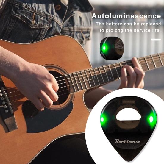 

Светодиодный светящийся медиатор со светом, потрясающим визуальным эффектом, универсальное использование, медиатор с подсветкой для акустической гитары, аксессуары для инструментов