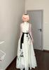 great-looking dress women's new summer new Chinese sleeveless white vest skirt long dress