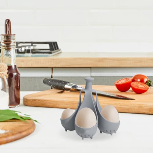Silicone steamed egg tray, egg poacher holder, separator boiled egg holder cooker, steamed egg cup with silicone handle, egg boiling holder, kitchen e