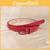 Womens Faux Leather Belt With Geometric Alloy Buckle For Daily Casual Use