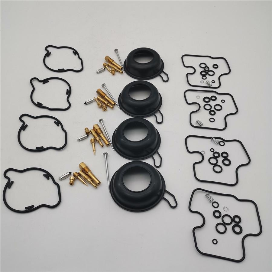 4 Set Carburetor Rebuild Repair Kit w/ Diaphragm Vacuum For Honda CBR400 RR NC29