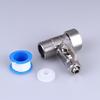 Sliver RO Feed Water Adapter 1/2 to 1/4 3/8 Shut Off Ball Valve Corrosion Resistant for Kitchen Under Sink Water Filter