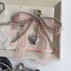 Punk Lace Bowknot Keychain Imitation Pearls Key Chain Ornament Exquisite Pearls Keychain  Daily Use
