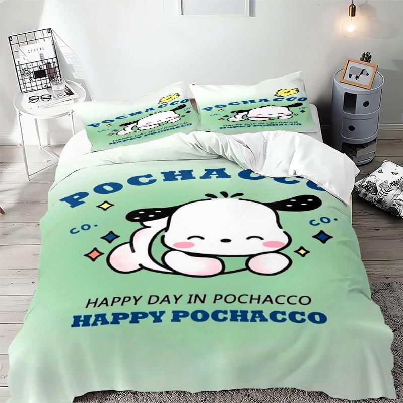 Pochacco 3D Print Bedding Sets Comforter Quilt Bed Cover Duvet Cover Pillow Case 2-3 Pieces Sets Kids Adult Bedroom Decor