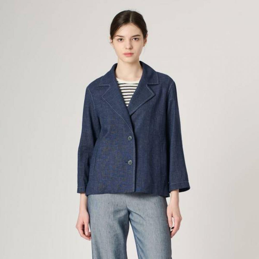 BCBG Куртка-пиджак из смесового льна B4m3j174 brown (74)/55